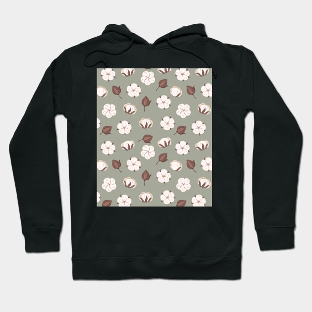 Blooming cotton flower 1 Hoodie by SkyisBright